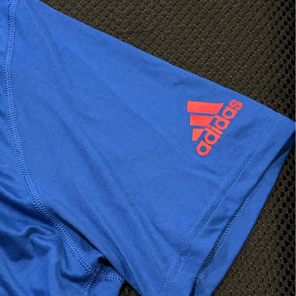 Adidas Creator Tee; KU Jayhawk blue; feels like dry fit. Size L. - Picture 3 of 3